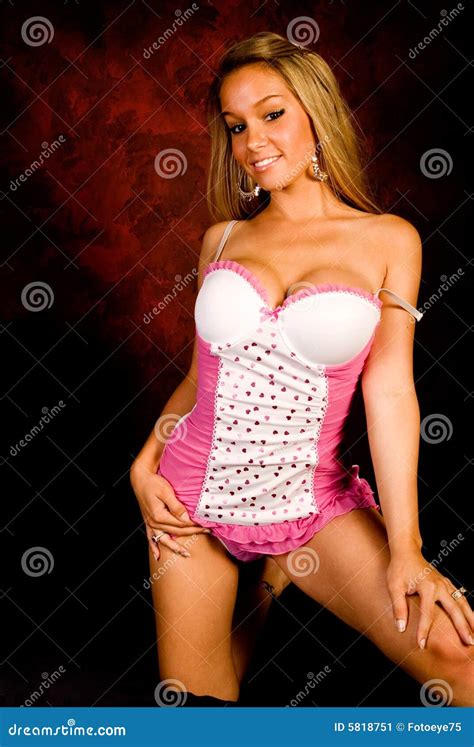 seductive girl blonde in lingerie stock image image of people blonde 5818751
