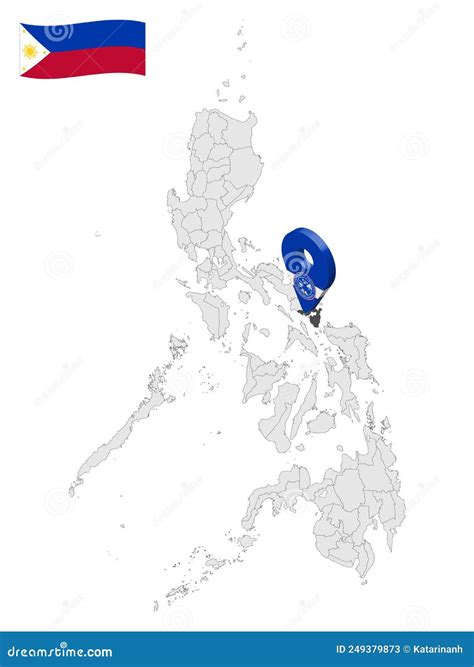 Location Province Of Sorsogon On Map Philippines 3d Location Sign Of