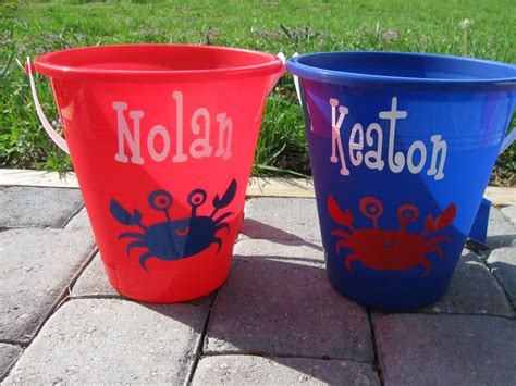 De La Design More Personalized Sand Beach Bucketpail With Shovel