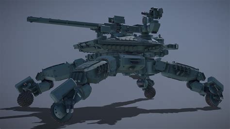 Robotic Tank 3d Model By Vkovpak 0295ea8 Sketchfab