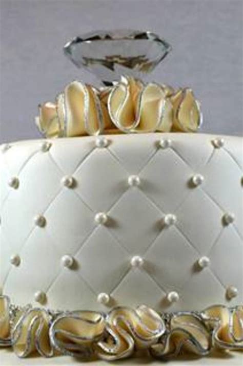 Bridal Shower Cake Pearls And Diamonds