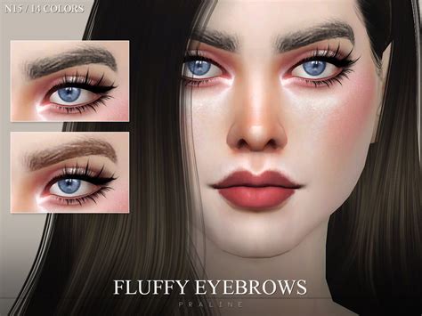 The Sims Resource Fluffy Eyebrows N15