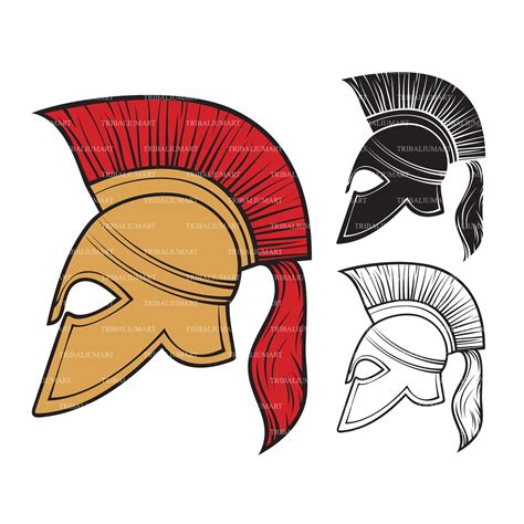 Ancient Spartan Warrior Helmet Cut Files For Cricut Clip Art Etsy