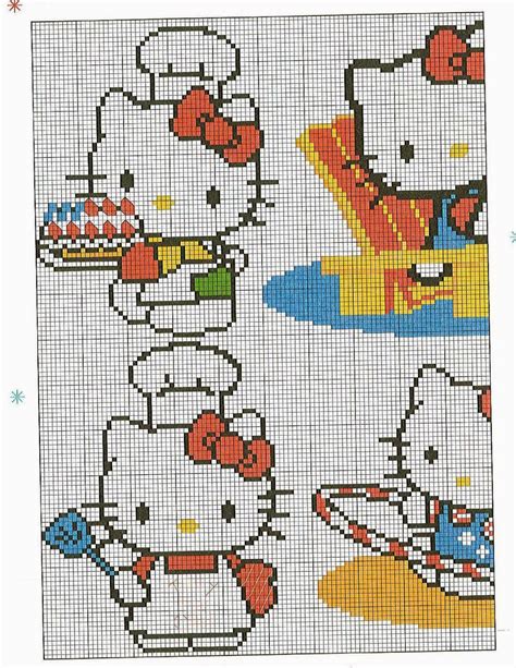 Diagramas De Hello Kitty En Punto De Cruz Punto De Cruz Esquemas