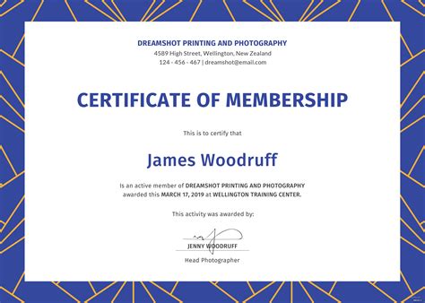 Pet shops or owners especially dogs must present a dog certificate template whenever they are to sell their pet dogs to others and be a breeder of it. Free Membership Certificate Template in PSD, MS Word ...