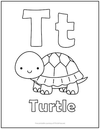 Alphabet Letter “t” Coloring Page Print It Free