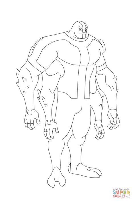 Maybe you would like to learn more about one of these? Ben 10 Four Arms Stands Tall And Proud coloring page ...