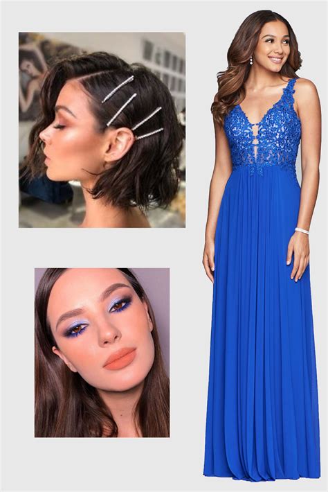 How to Style Royal Blue Prom Dress | Blue dress makeup, Royal blue prom