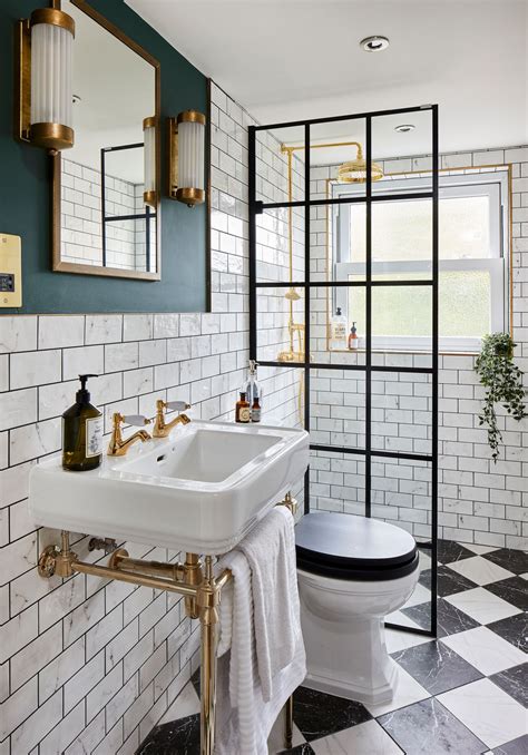 Industrial Bathroom Inspiration Black White Brass Kelly In The City