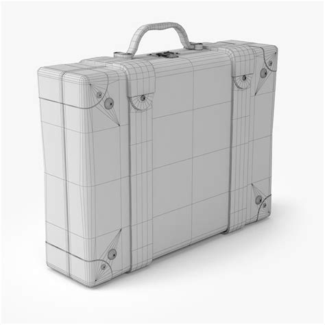 3d Model Old Retro Suitcase