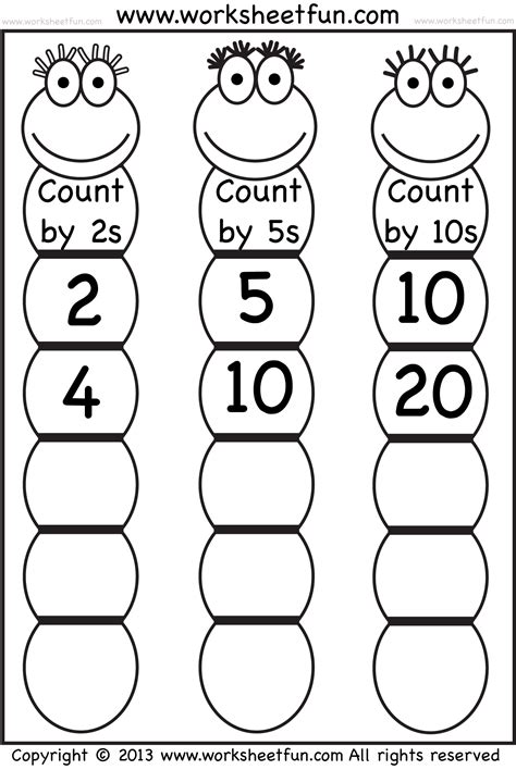 Count By 2 5 10 Worksheets Worksheetscity
