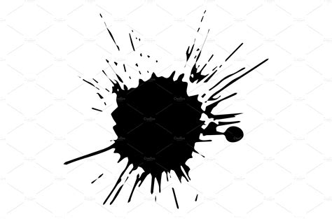 Ink Splash Artistic Drop Splatter Vector Graphics Creative Market