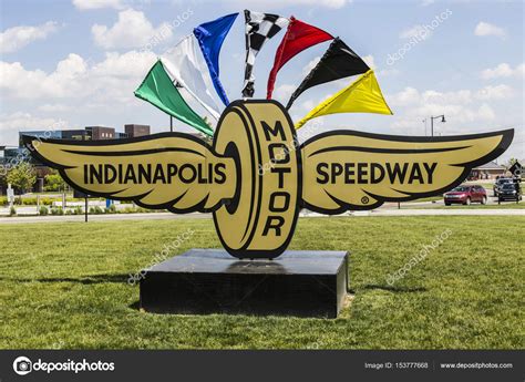 The core of the design remains the the font introduced for the logo of the 103rd running of the memorial day weekend classic. Indianapolis - Circa May 2017: Logo and signage of the ...