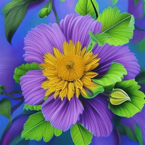 Pintura Hiperrealista De Flores Con Detalles Intrincados · Creative Fabrica