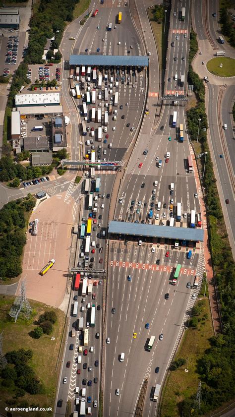 Aeroengland Toll Booths On The Dartford Crossing Aerial Photograph