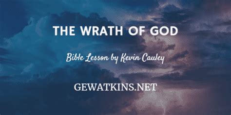 The Wrath Of God Bible Lesson On Gods Wrath