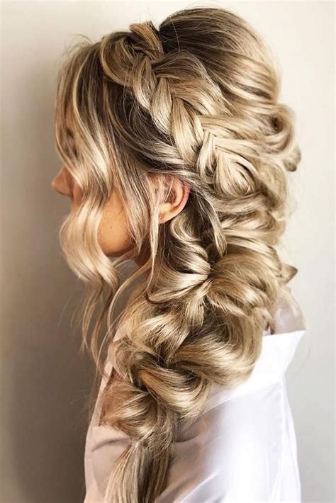 39 braided wedding hair ideas you will love braided wedding hair side swept on lond blonde hair