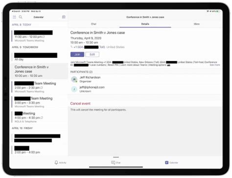 Microsoft Teams On The Ipad And Iphone For Videoconferences Iphone J D