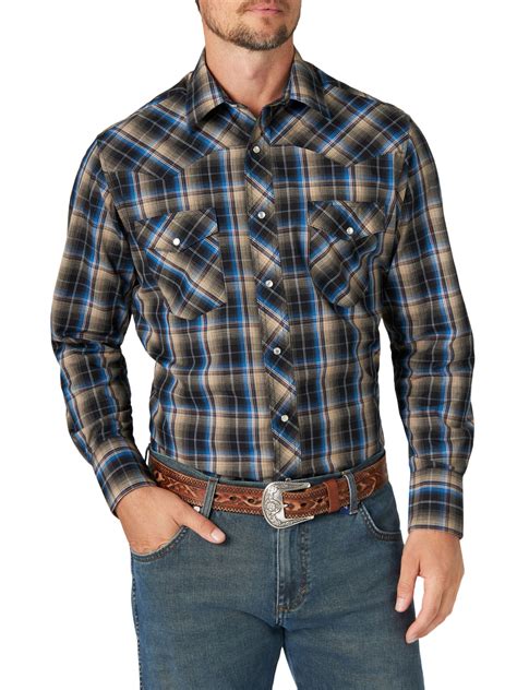 Wrangler Mens Long Sleeve Western Shirt