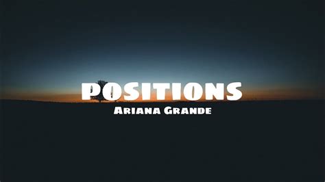 ariana grande positions lyrics youtube