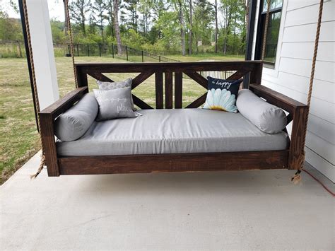 Custom Sunbrella Porch Swing Bed Mattress Cushion Cover Etsy