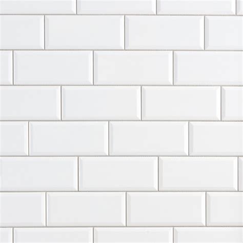 20 3x12 Subway Tiles White Bevel Inspirasi Top