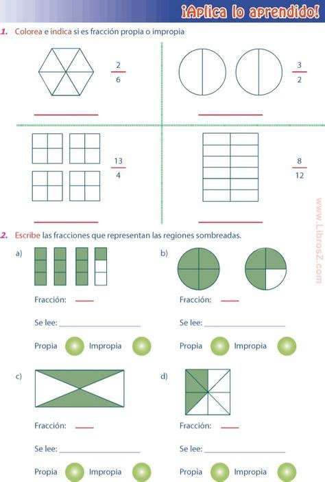 Cap Fracciones Propias E Impropias Artofit