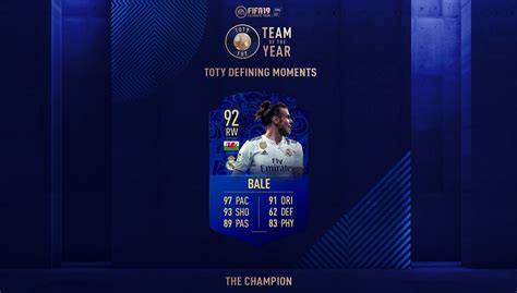 Fifa 19 Gareth Bale Toty The Champion Announced Fifaultimateteam