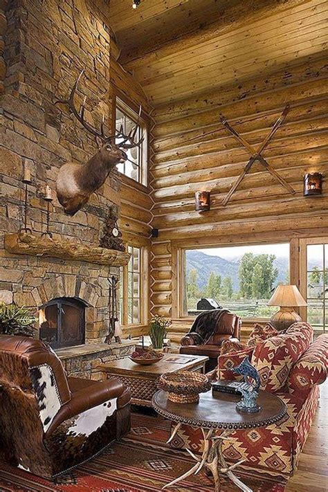 Western cowboy home wohnideen und einrichtungsideen. Nice Ideas For Western Living Room Decor (25) | Western living rooms, Log homes, Western home decor