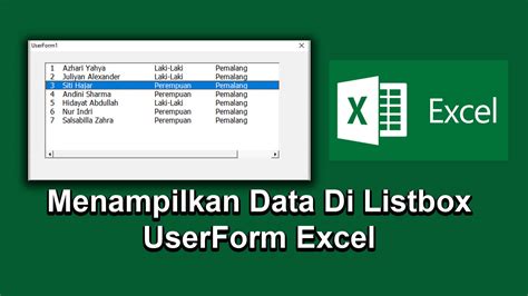 Cara Menampilkan Data Di Listbox Userform Excel Aplikasi Excelku Images Sexiz Pix
