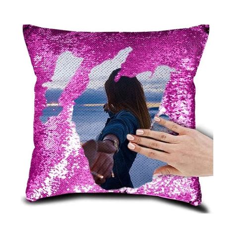 Custom Photo Reversible Sequin Pillow Mermaid Pillow Made In Usa