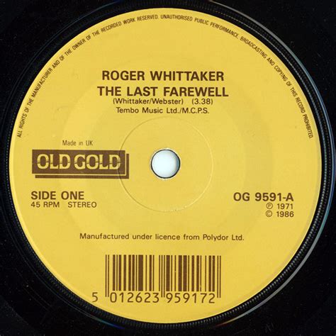 Roger Whittaker The Last Farewell 1986 Vinyl Discogs