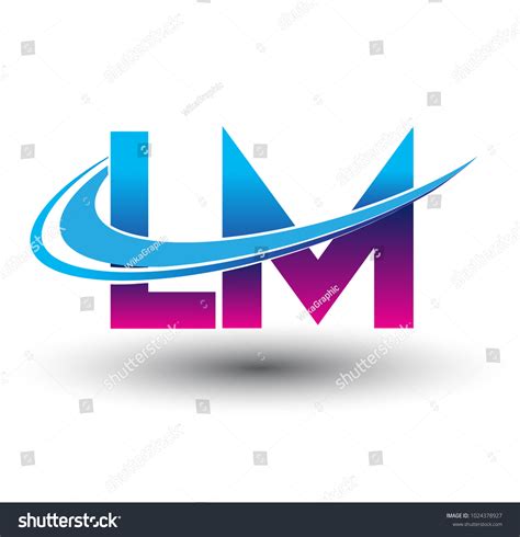 Initial Letter Lm Logotype Company Name Colored Royalty Free Stock