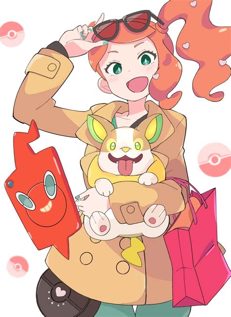 Rotom Sonia Rotom Phone And Yamper Pokemon And 2 More Drawn By