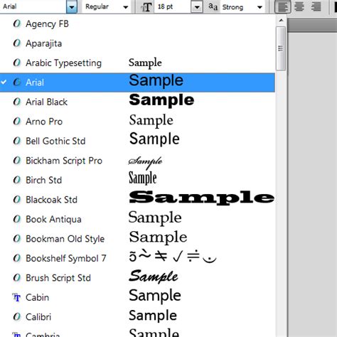 Adobe Photoshop Fonts List Simplyever