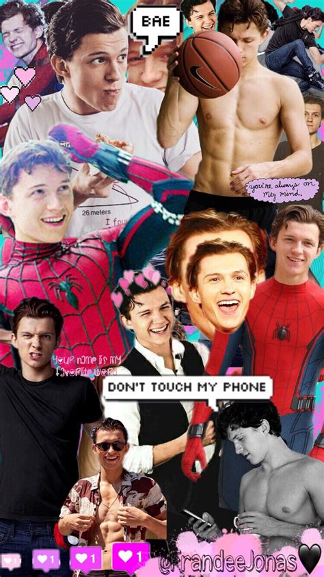 Why choose a tom holland wallpaper? TomHolland Love Mine spidermanhomecoming Wallpaper Lock...