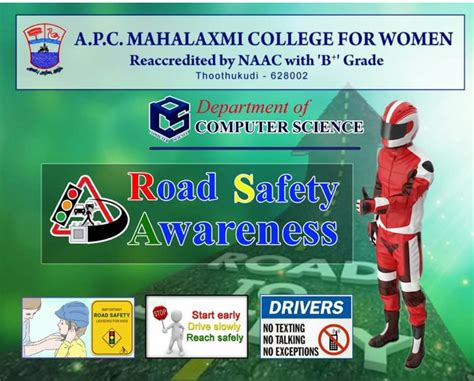 Apc Mahalaxmi College For Women Department Of Computer Science Road Safety Awareness