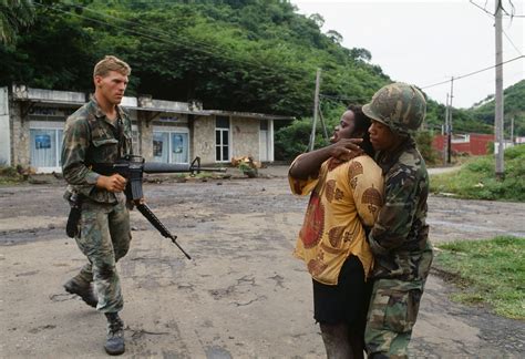 Grenada has shown a commitment to protecting its democratic traditions and delivering educational and economic opportunities to the united states remains one of grenada's largest trading partners. American soldiers capture a local man during the US invasion of the island of Grenada, October ...