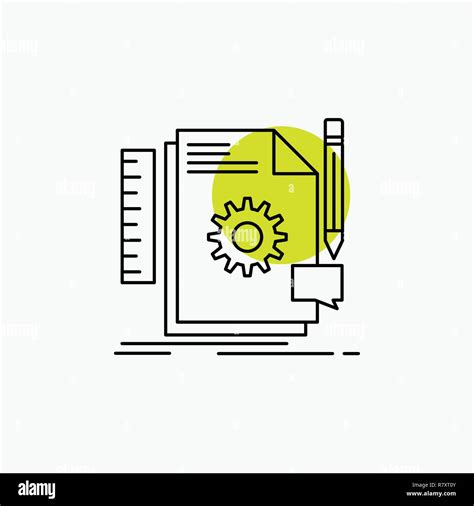 Creative Design Develop Feedback Support Line Icon Stock Vector