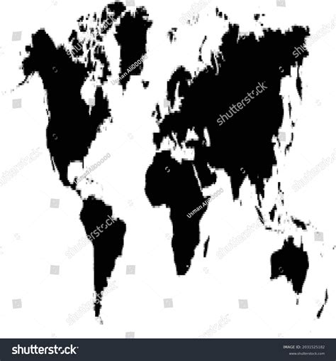 World Map Isolated On White Backgroundvector Stock Vector Royalty Free