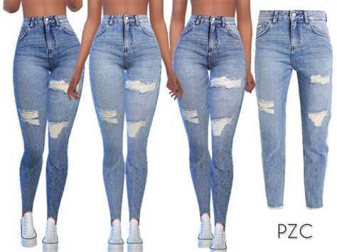 The Sims Resource Fashion Nova Ripped Denim Jeans By