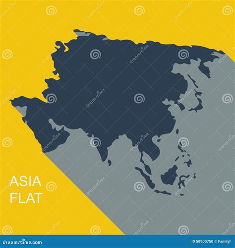 Vector Asia Map With Countries Borders Abstract Red And Yellow Asia