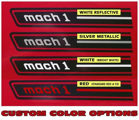 1969 Mustang Mach 1 Side And Trunk Stripe Decal Kit Custom Color