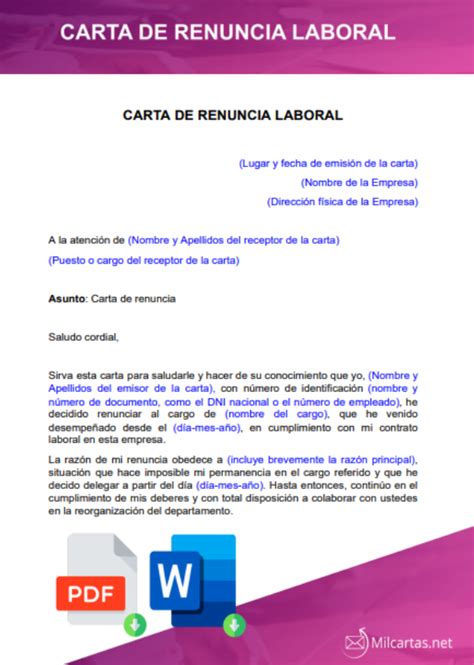 Obtener Modelo De Carta De Renuncia Laboral Bogota Civiahona Images