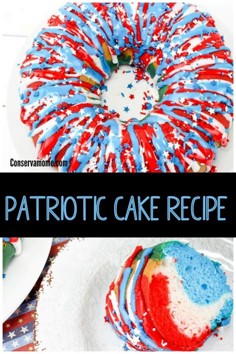 Easiest Ever Patriotic Red White And Blue Cake Recipe Conservamom