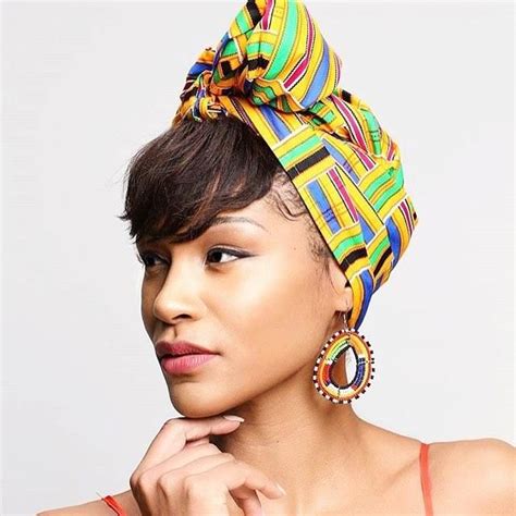 Kente African Print Headwrap Lazy Day Hairstyles African Hairstyles Headband Hairstyles Hair
