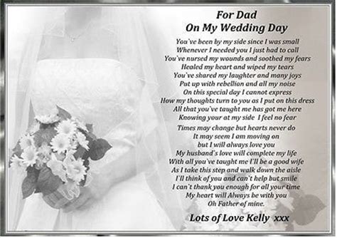 Personalised handmade wedding day thank you card to mum and dad parents in law. To dad on my wedding day a4 personalised poem gift ...