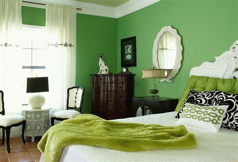 Diseño De Dormitorio En Colores Verdes