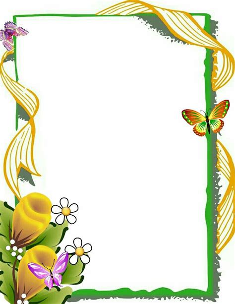 Pin By Chanphen K On Borders Colorful Borders Design Floral Border