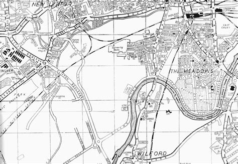 The Meadow 1950s Nottingham Map Nottingham Uk Nottingham City